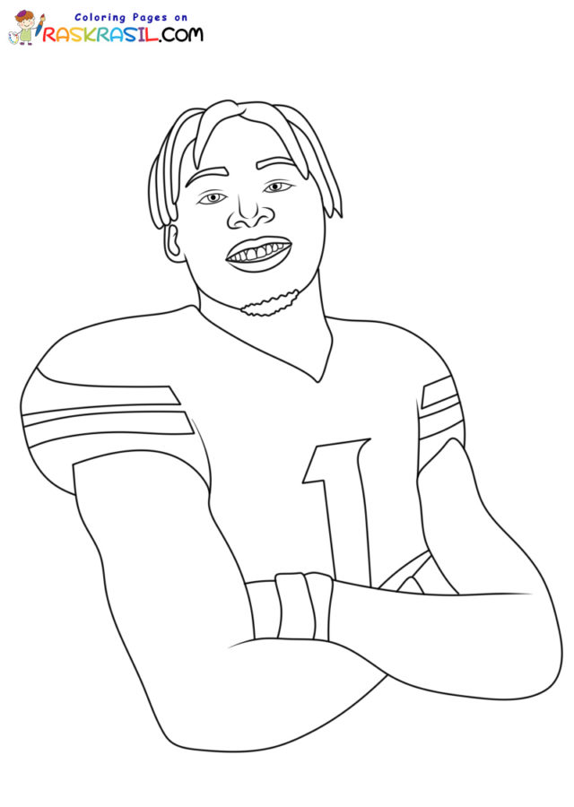 Justin jefferson coloring pages