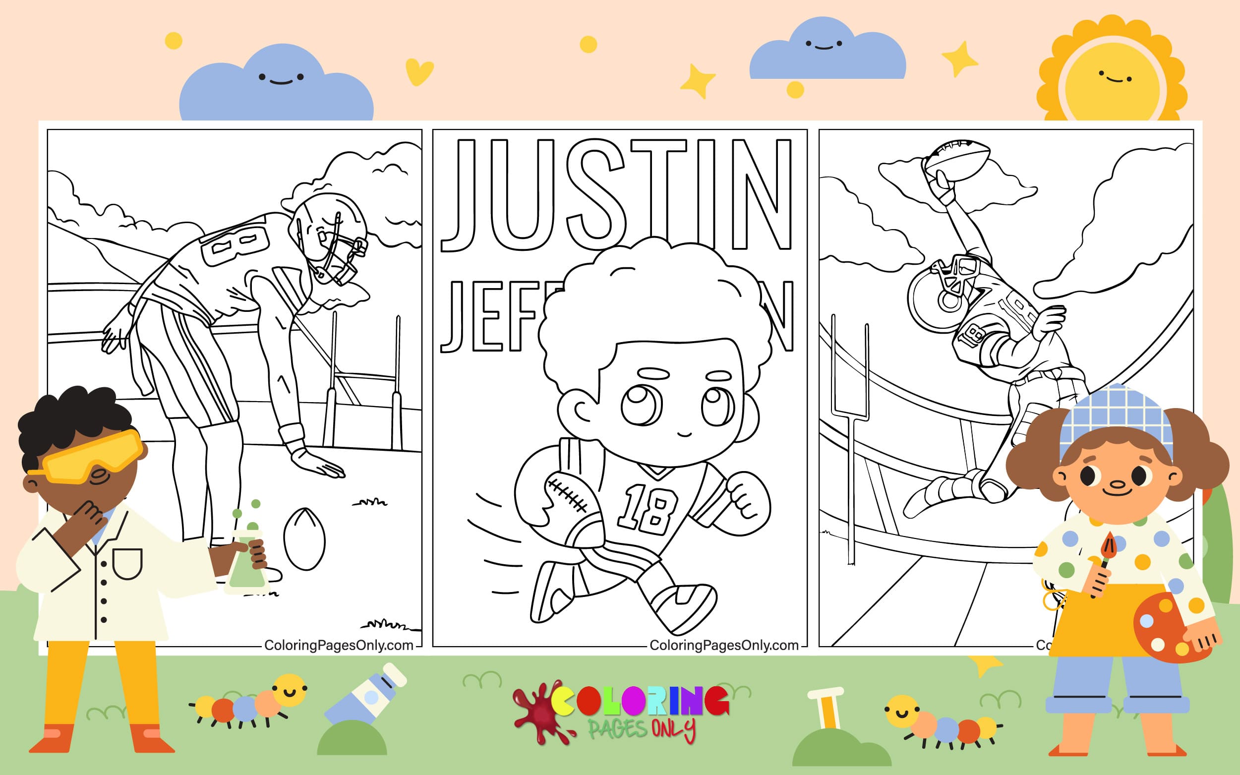 Justin jefferson coloring pages