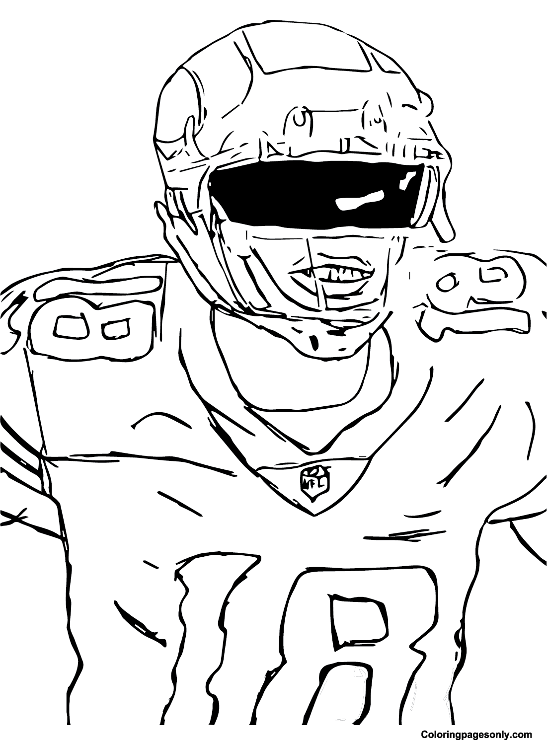 Justin jefferson coloring pages printable for free download