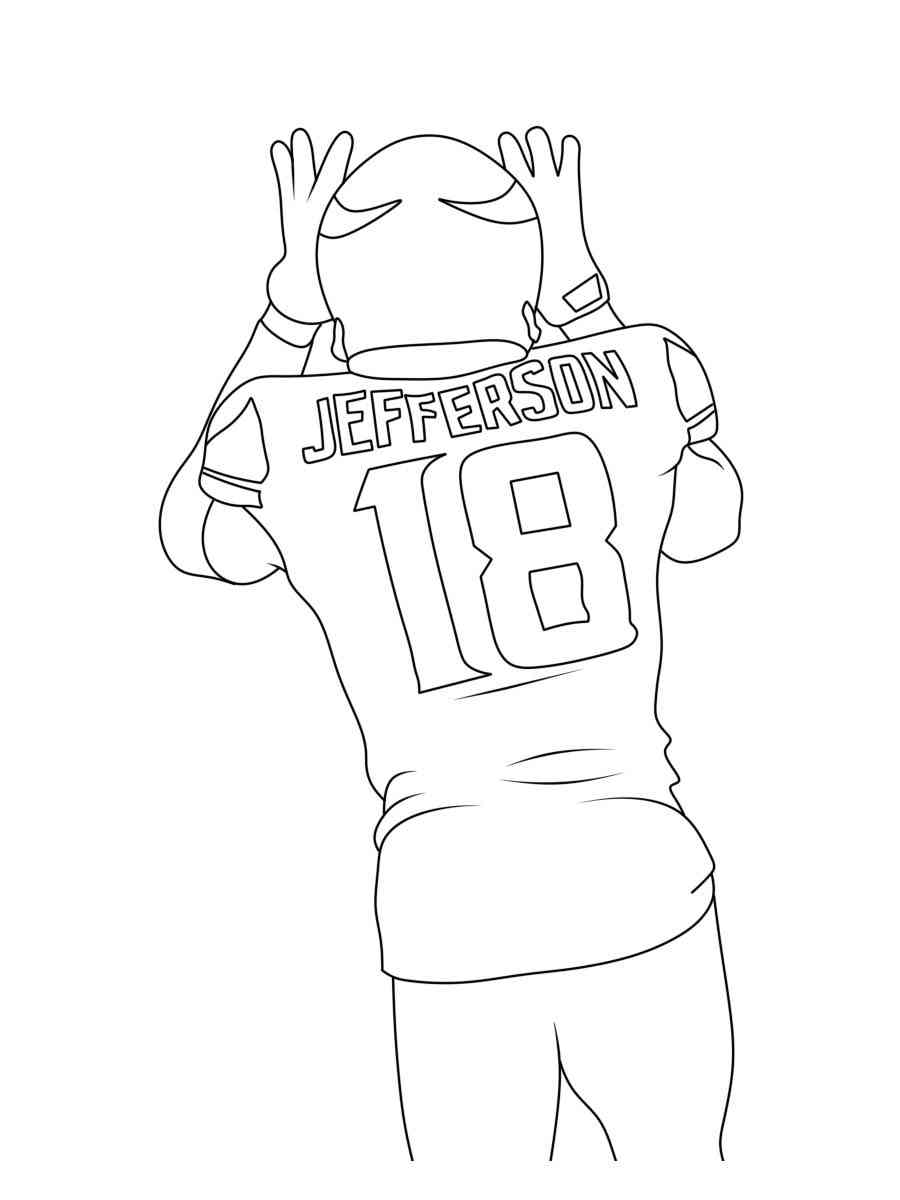 Justin jefferson coloring page