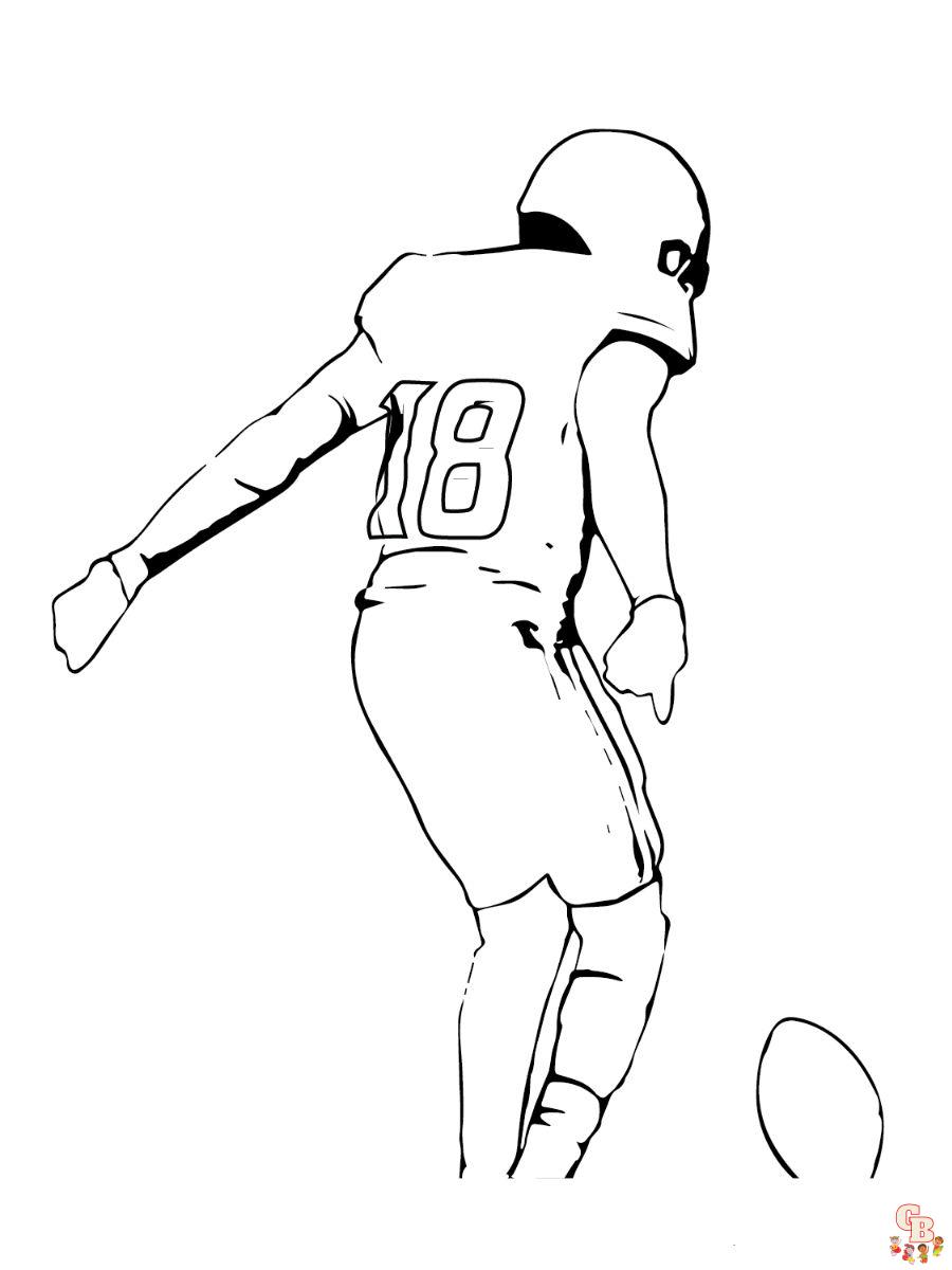 Printable justin jefferson coloring pages free for kids and adults