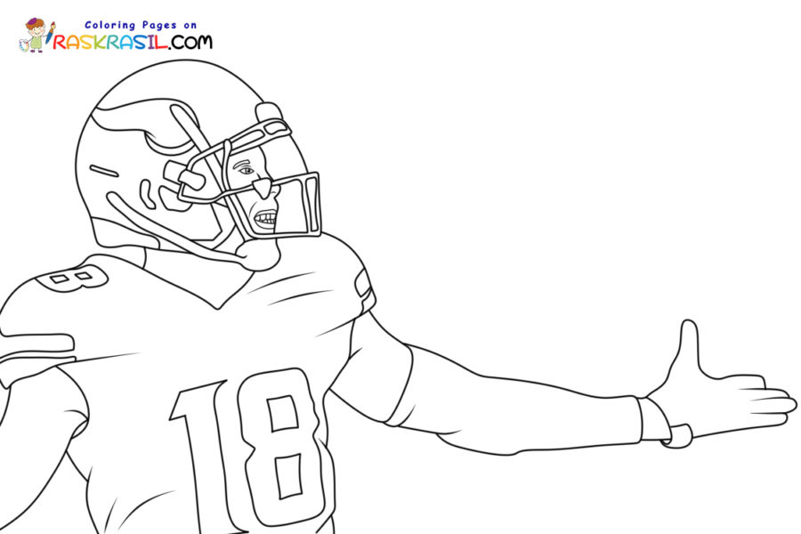 Justin jefferson coloring pages