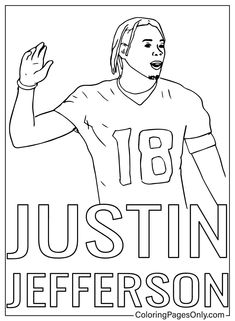 Justin jefferson coloring pages