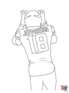 Justin jefferson coloring pages coloring pages for kids football coloring pages coloring pages