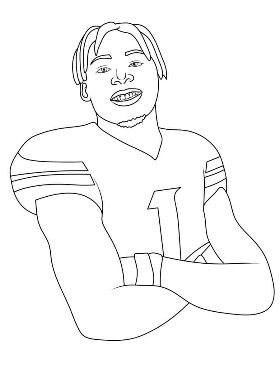Justin jefferson coloring page