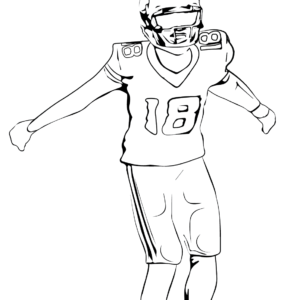 Justin jefferson coloring pages printable for free download