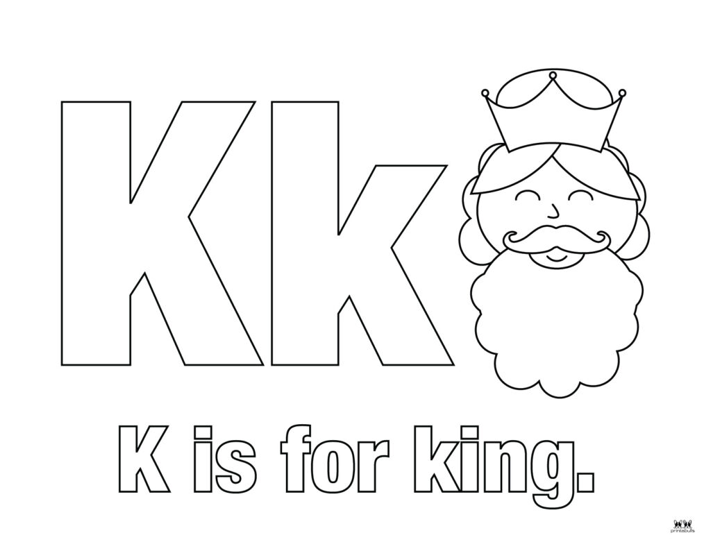 Letter k coloring pages