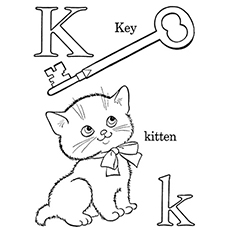 Top letter k coloring pages your toddler will love to learn color