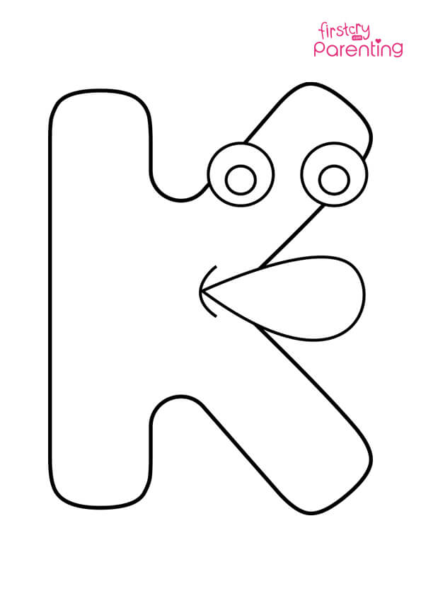 Easy printable letter k coloring pages for kids