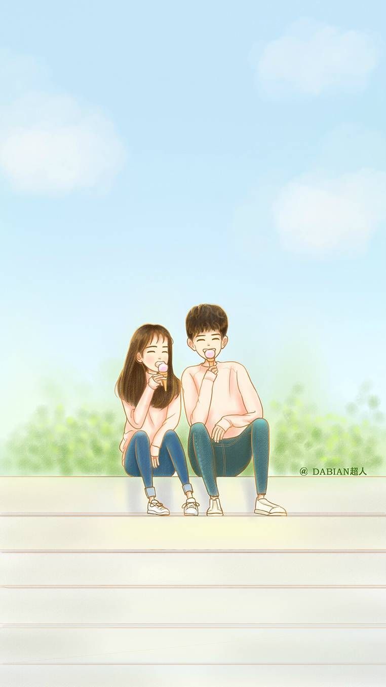 Korean couple cartoon s on