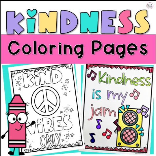 Kindness coloring pages made by teachers