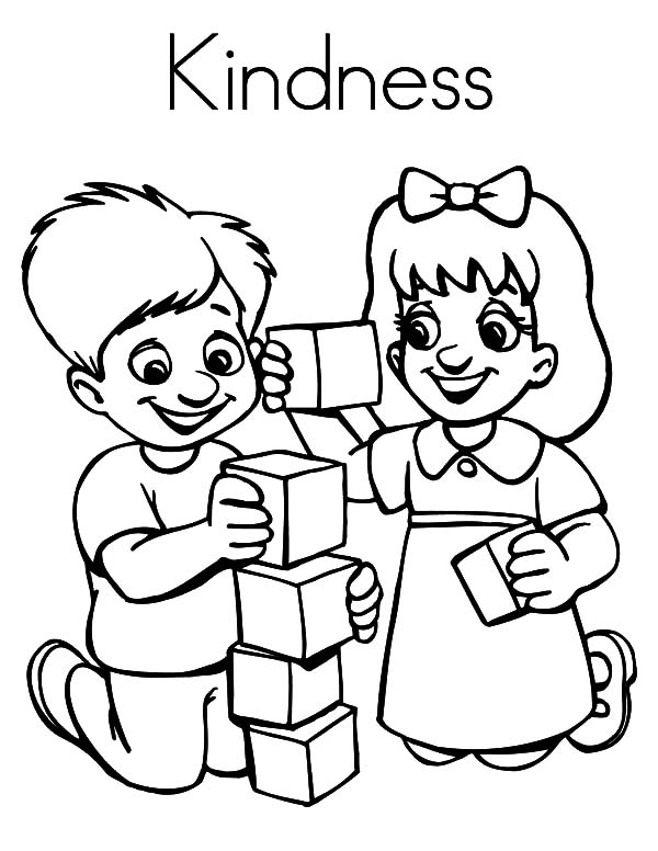 Kindness coloring pages