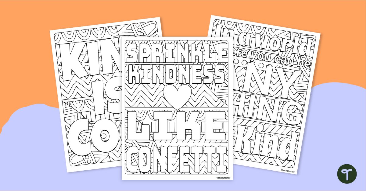 World kindness day coloring sheets teach starter