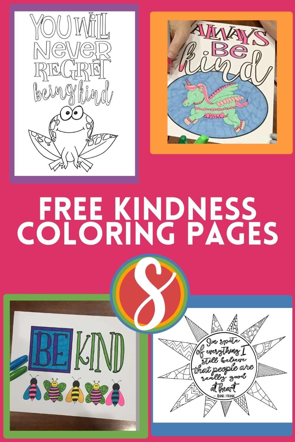 Free kindness coloring pages â stevie doodles