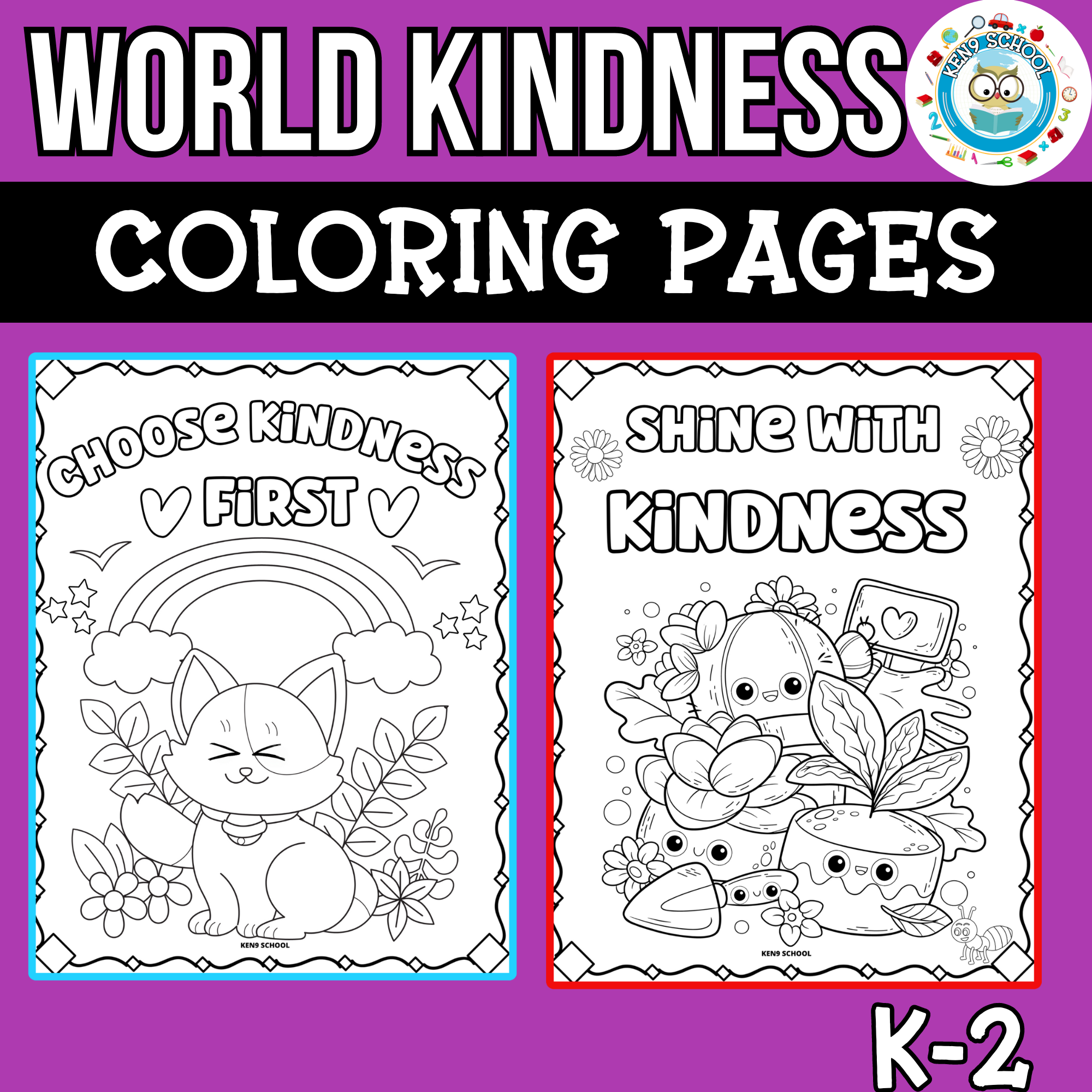 Kindness coloring pages world kindness day activity made by teachers