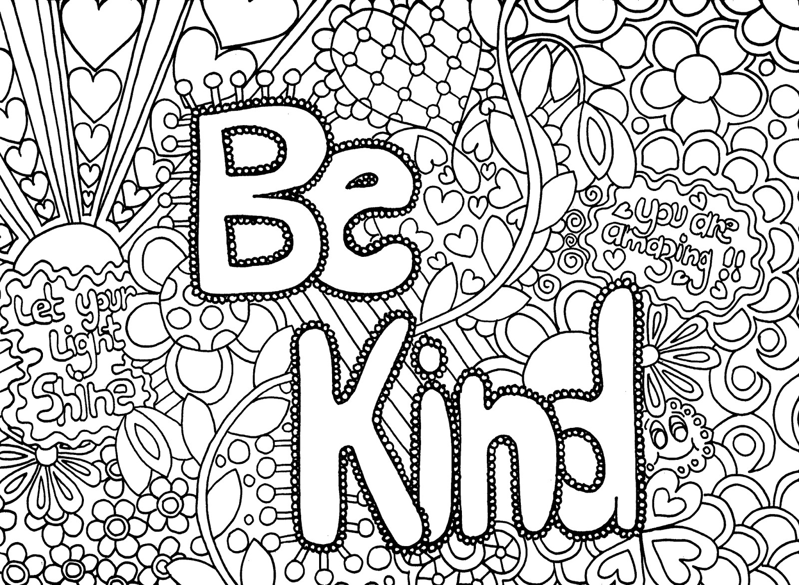 Kindness coloring pages