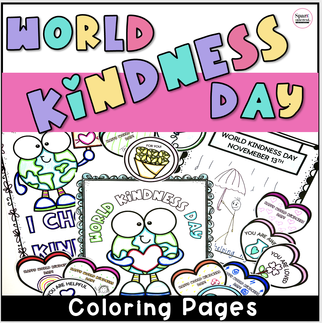 World kindness day coloring pages