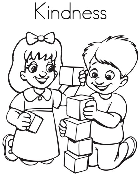 Free kindness coloring pages