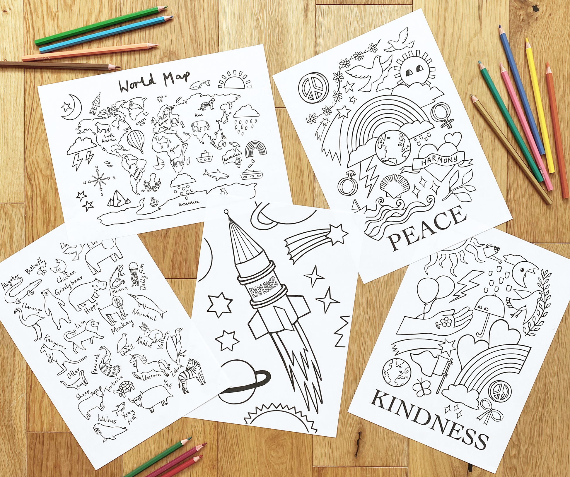 Kindness louring printable â kid of the village