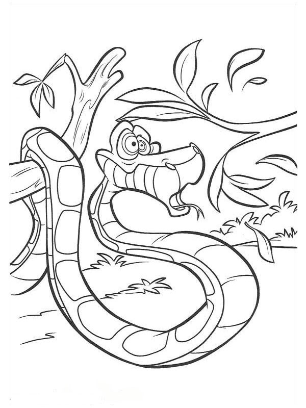 Snake kaa coloring page