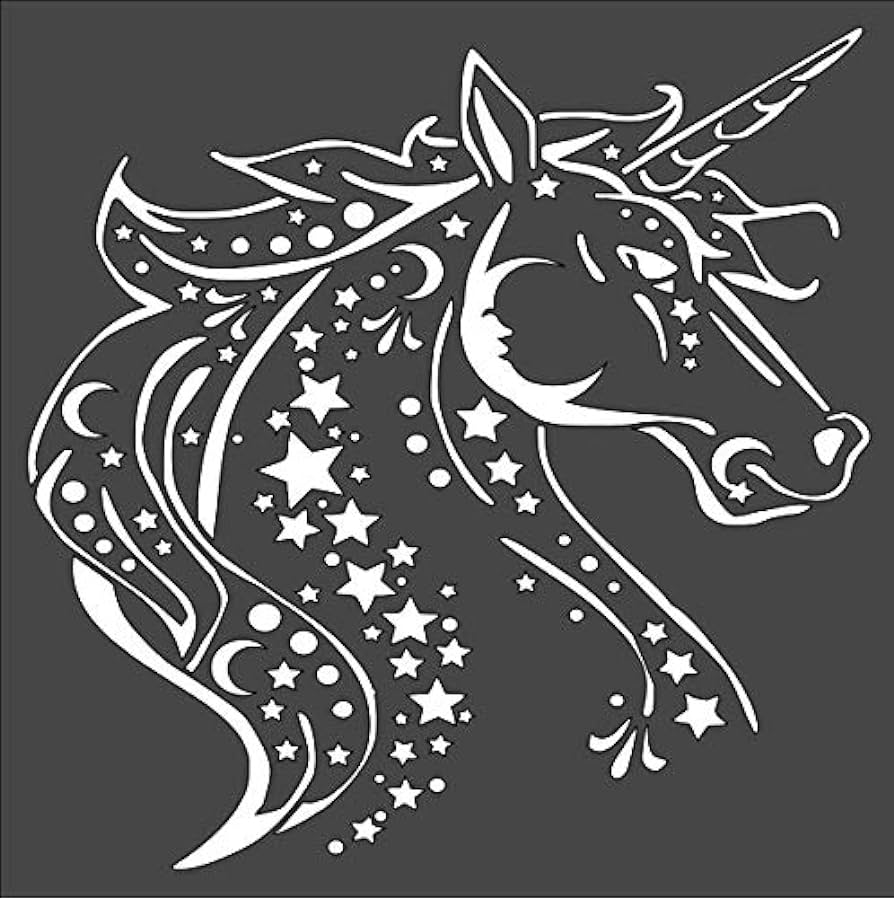 Kachi pencil art craft layerg stencil unicorn