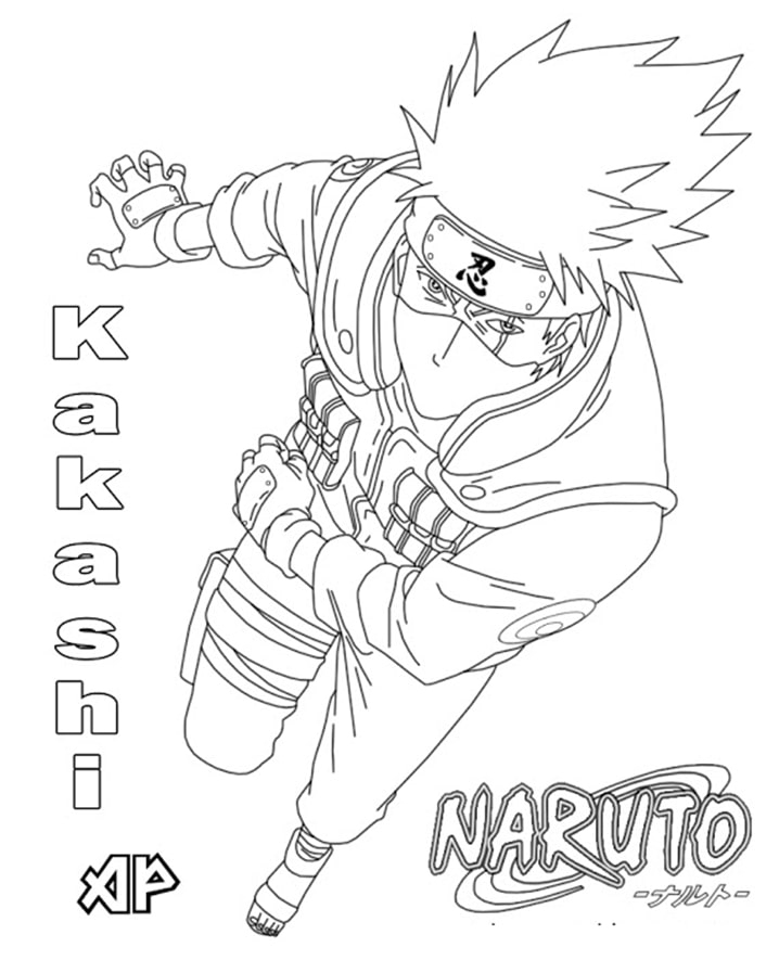 Printable hatake kakashi coloring pages