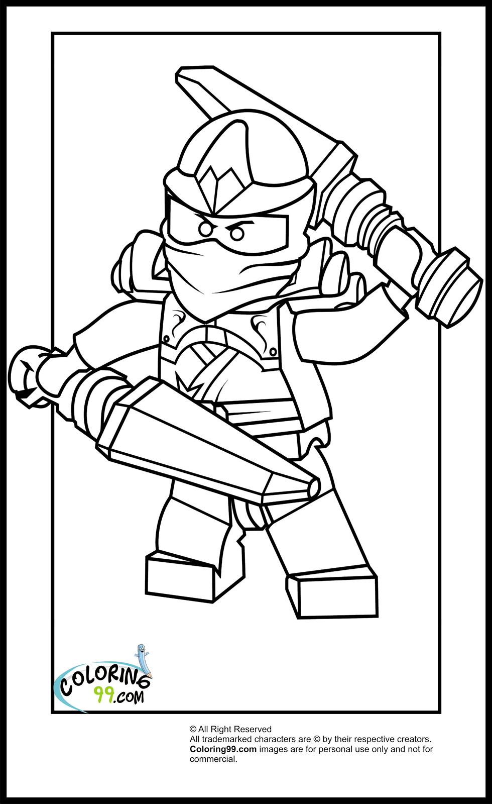 Lego ninjago kai coloring pages team colors