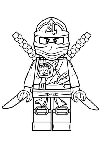 Lego ninjago green ninja coloring page free printable coloring pages