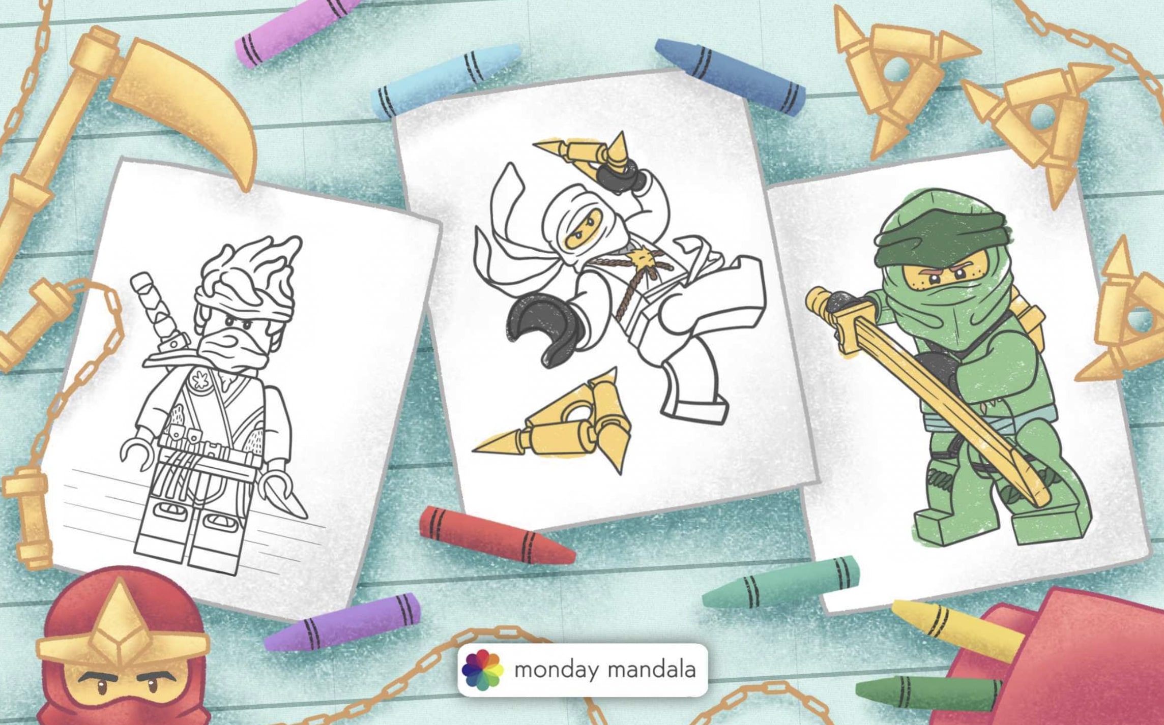 Lego ninjago coloring pages free pdf printables