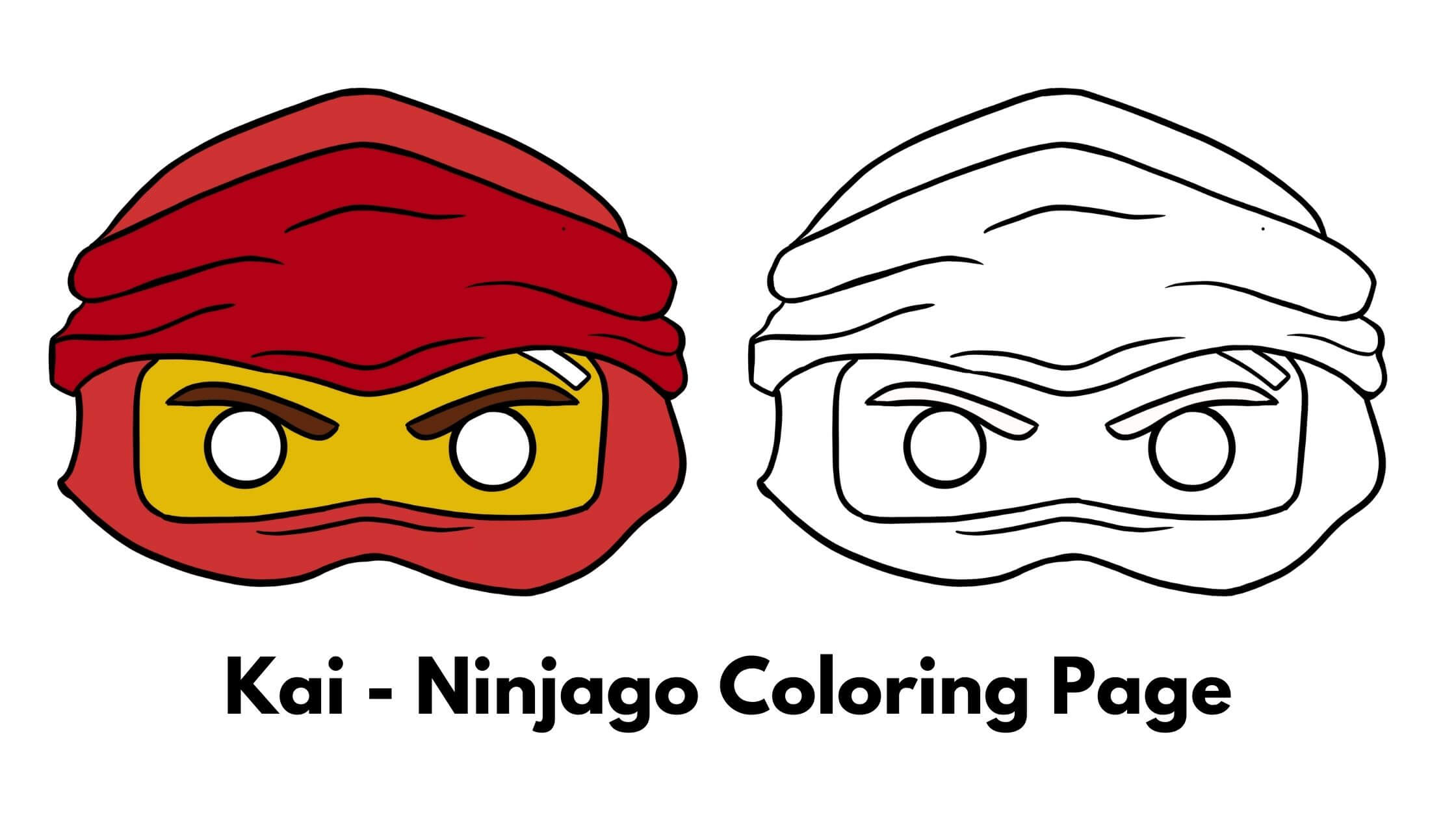 Ninjago coloring page mask printable