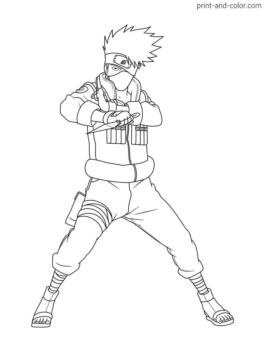 Naruto coloring pages print and color