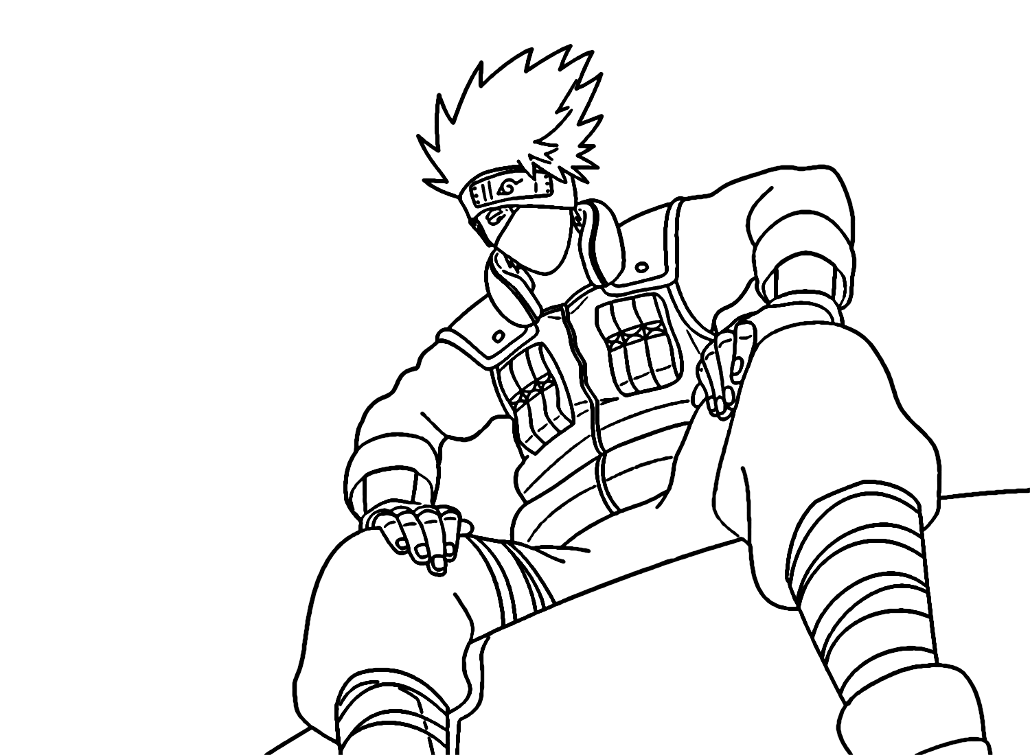 Kakashi hatake coloring pages