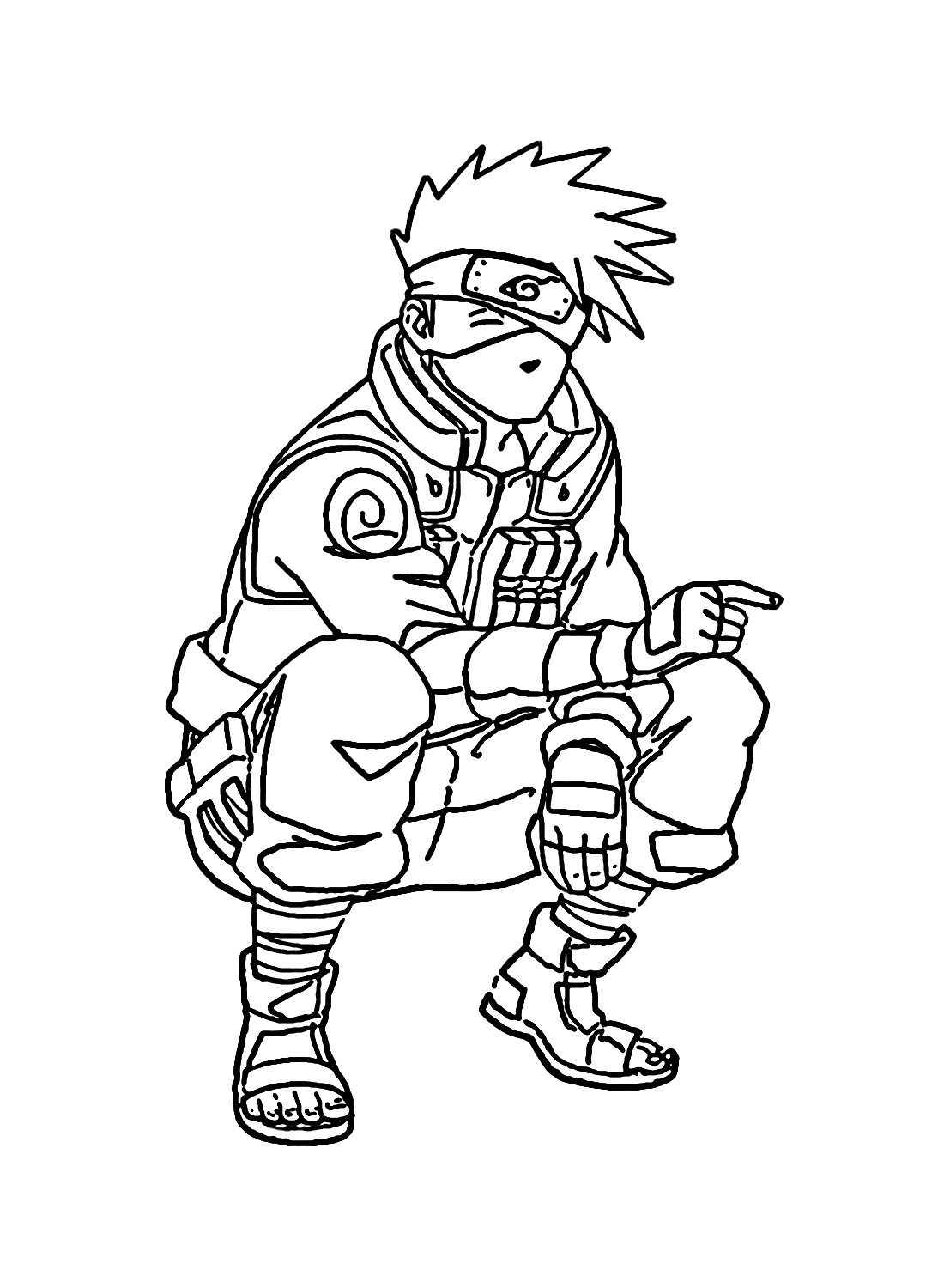 Kakashi hatake coloring pages