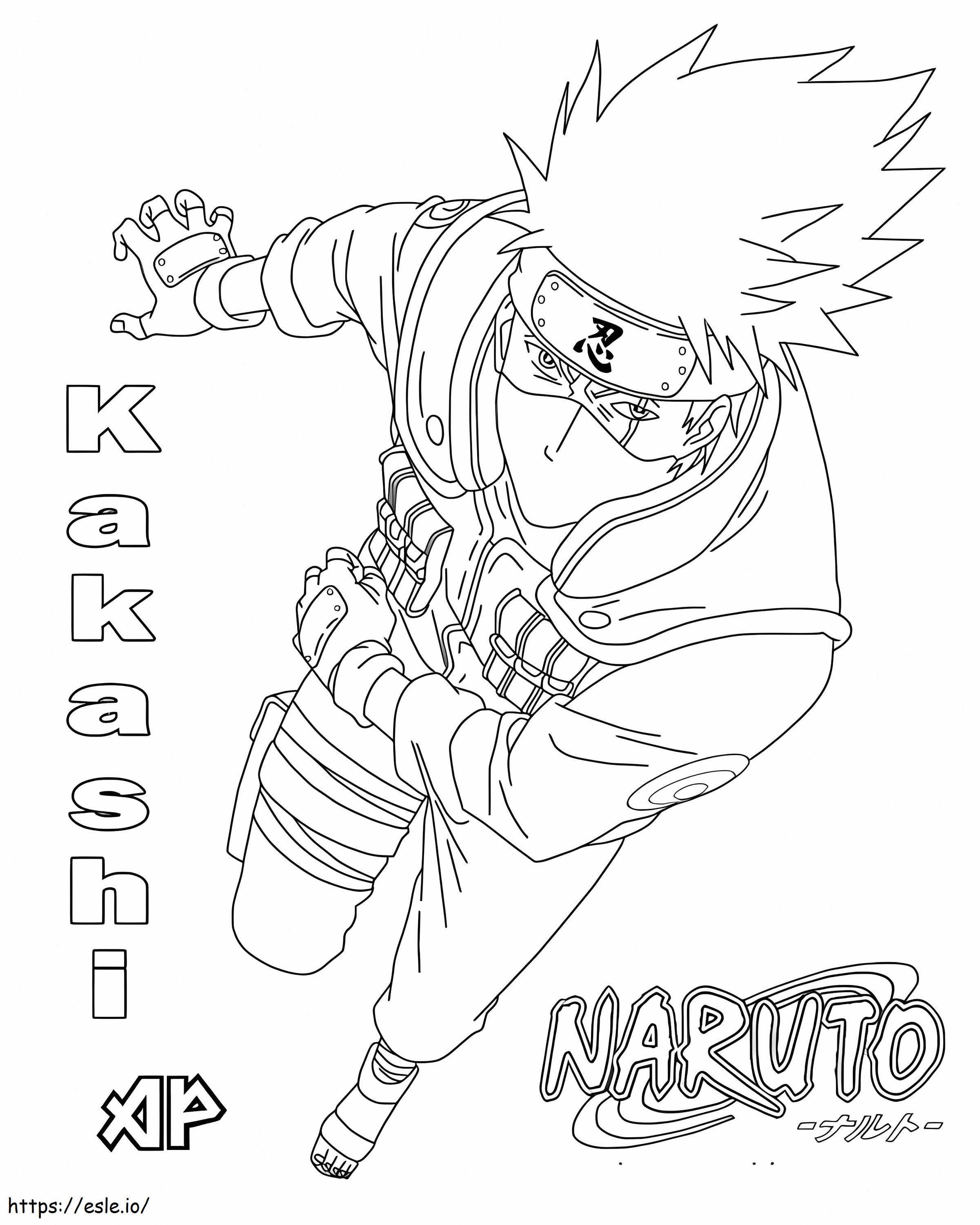 Awesome kakashi coloring page