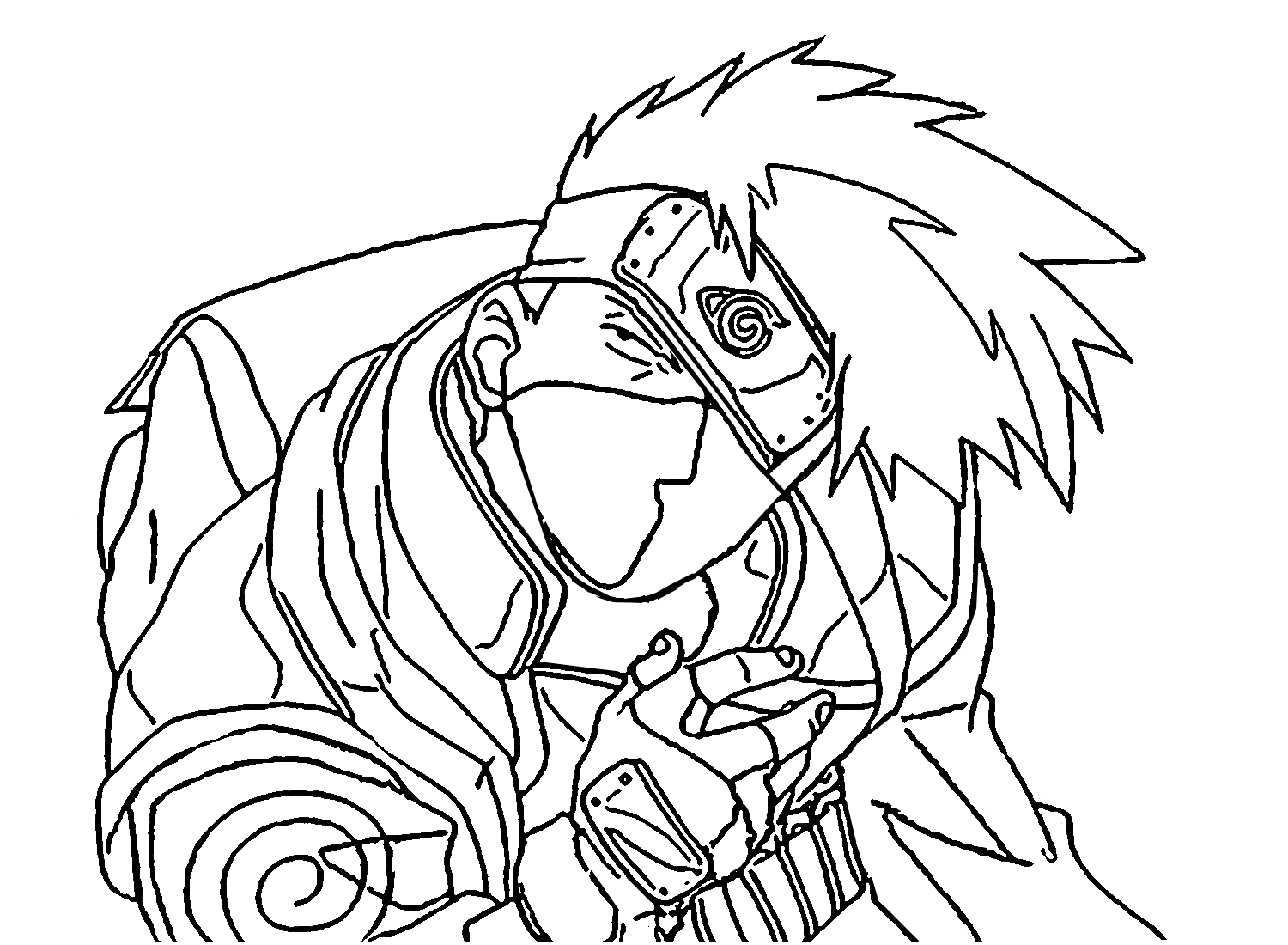 Kakashi hatake coloring pages