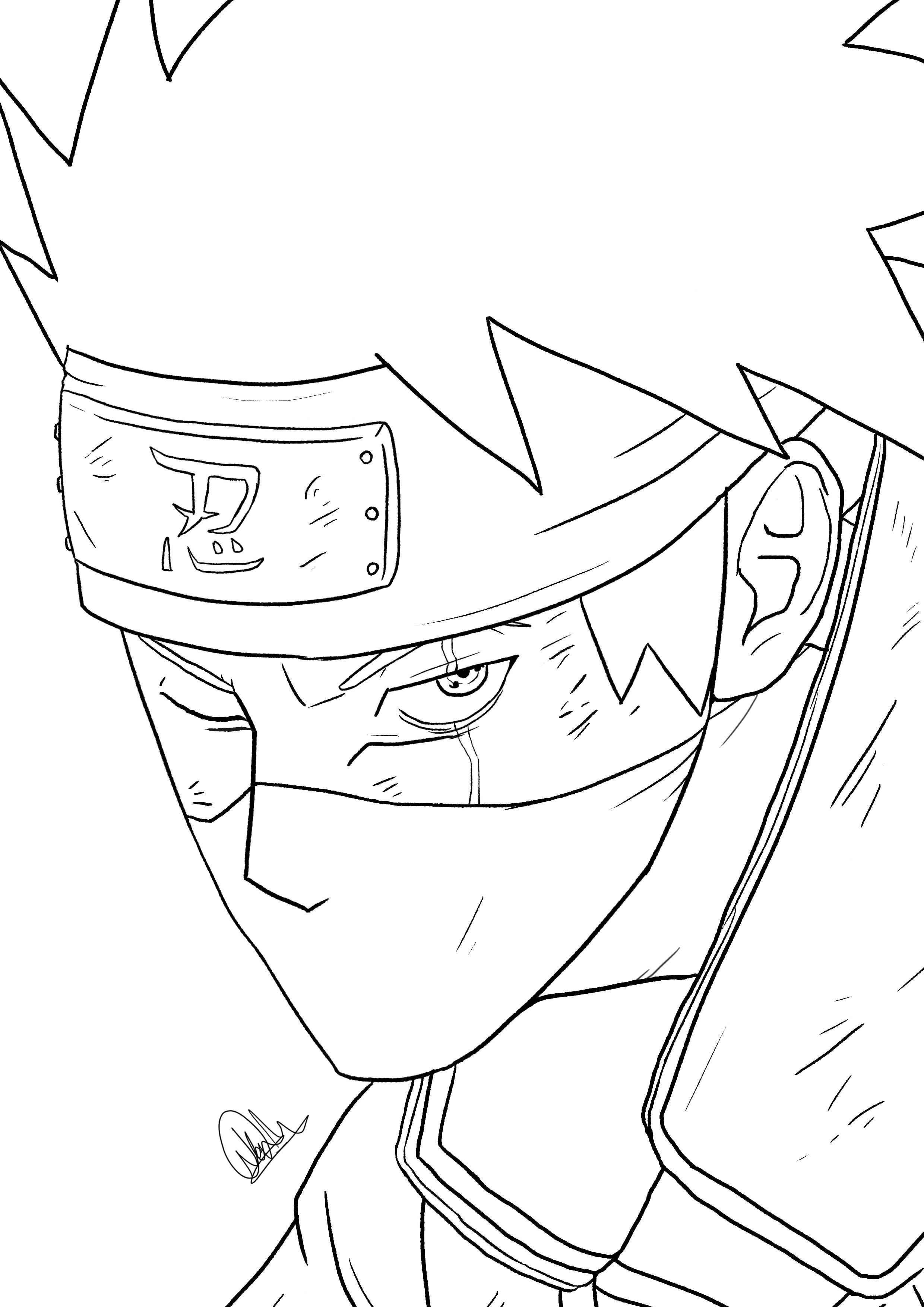 My digital drawing of kakashi hope you guys like it rnaruto