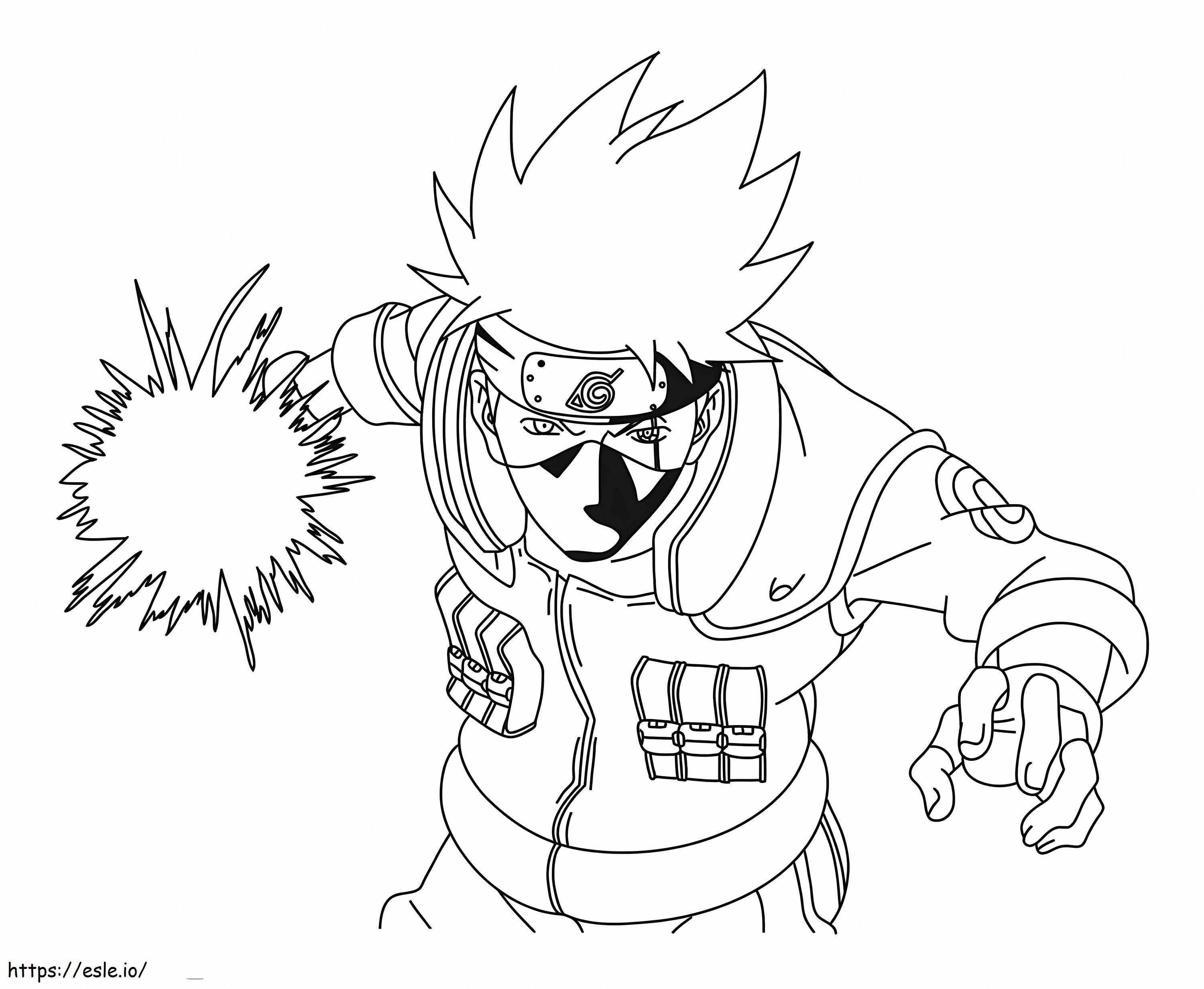 Chidori hatake kakashi coloring page