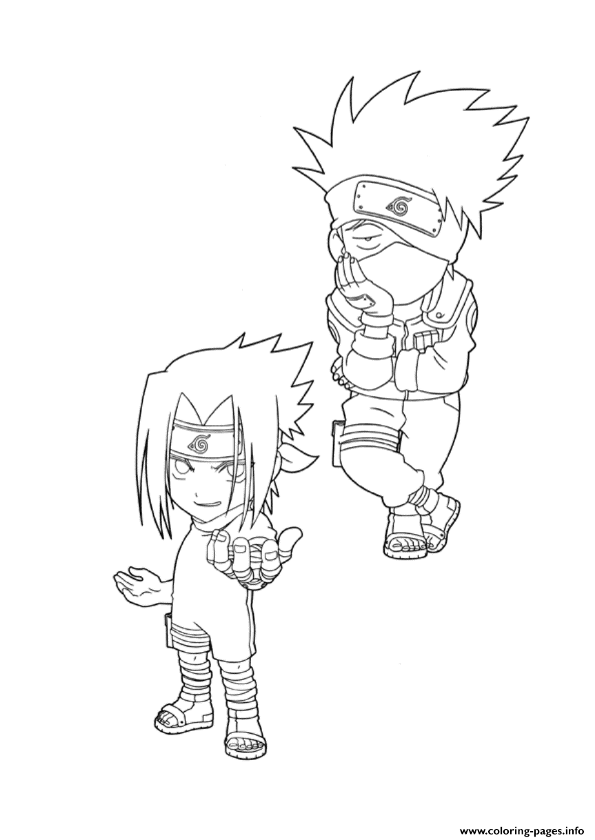 Naruto s kakashi and sasukecbd coloring page printable