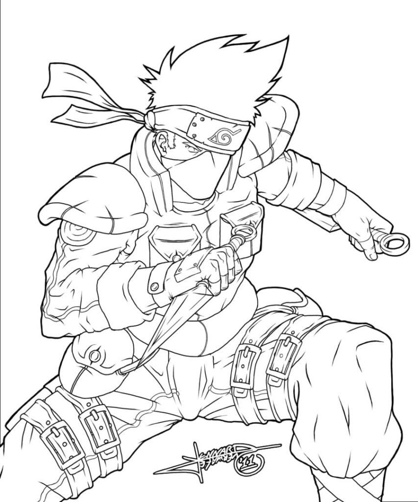 Kakashi hatake coloring pages â printable coloring pages