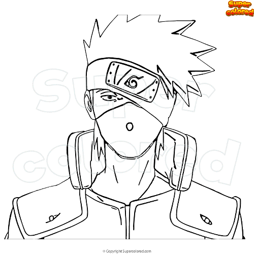 Coloring page kakashi hatake