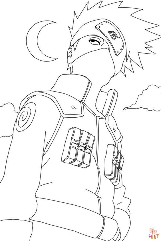 Fargelegg din verden med kakashi coloring pages