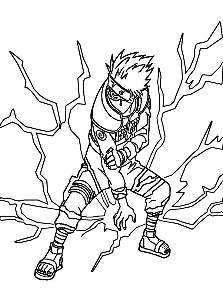 Kakashi anime coloring pages