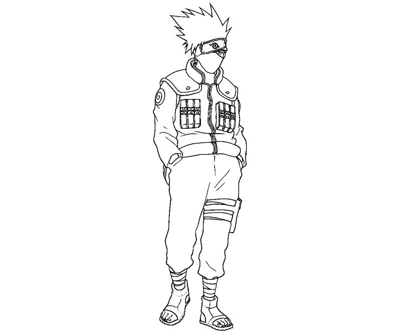 Kakashi hatake coloring crafty teenager