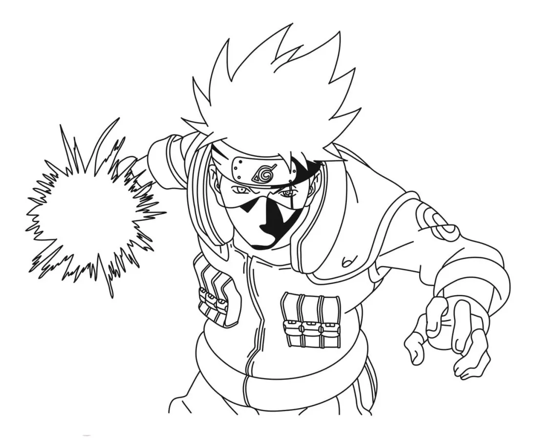 Naruto coloring pages kakashi