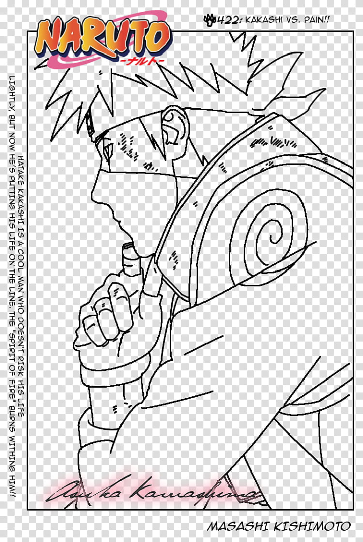 Free naruto chapter kakashi hatake line art transparent background png clipart