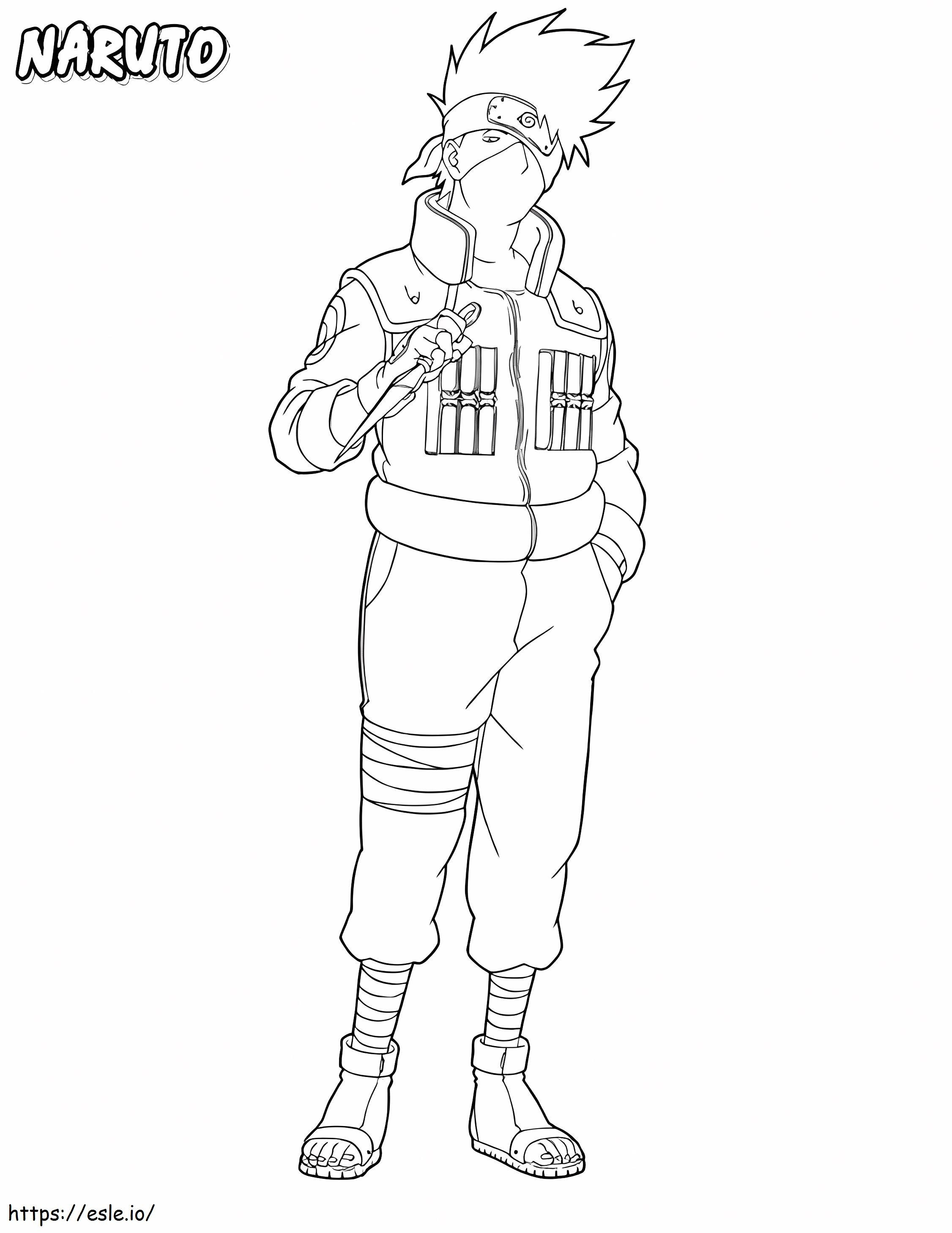 Kakashi a coloring page