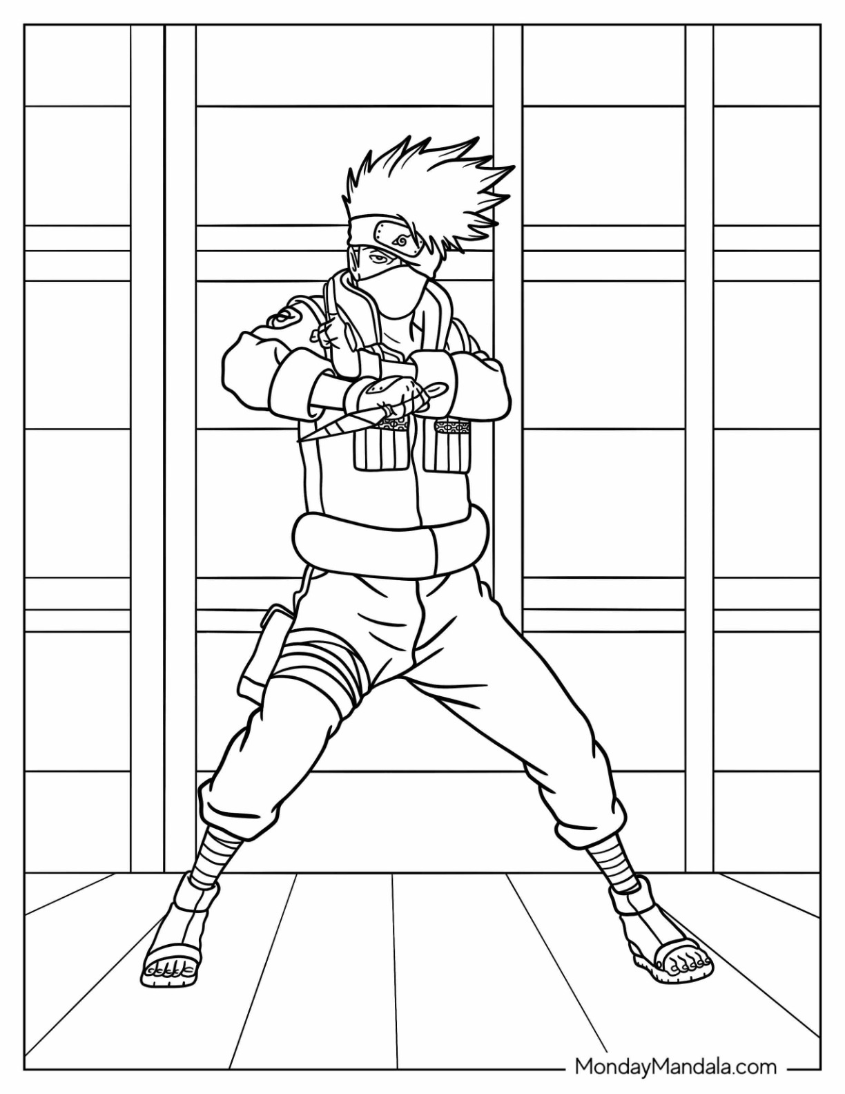 Naruto coloring pages free pdf printables