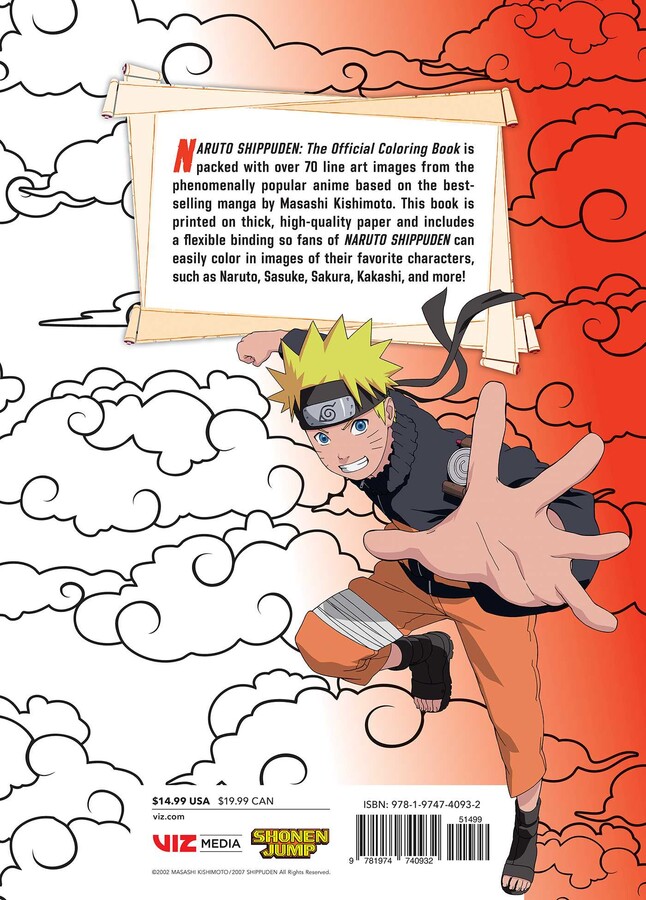 Naruto shippuden the official coloring book