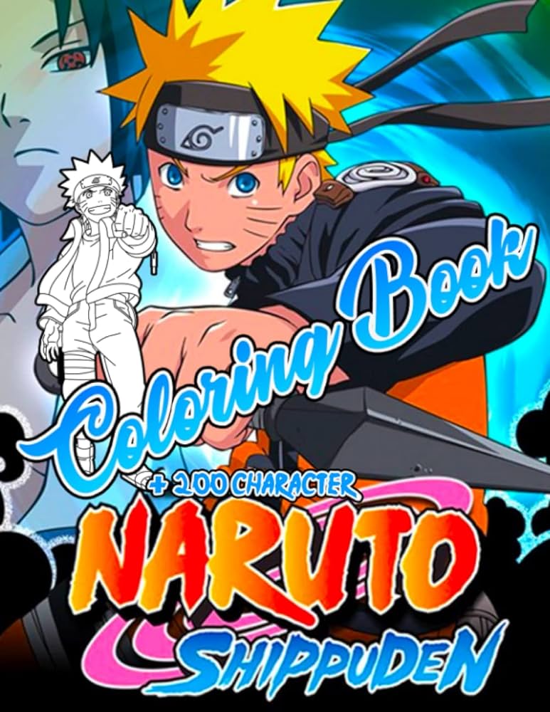 Nãruto coloring book coloring pages filled with characters kakashi itachi sasuke sakura nãruto the colouring books for kids adults teens and fans v emos mehzotl books