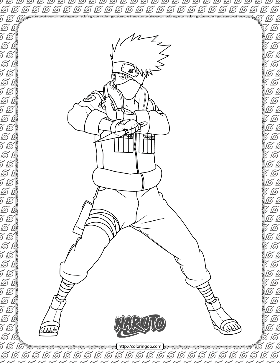 Kakashi hatake coloring page coloring pages kakashi hatake kakashi